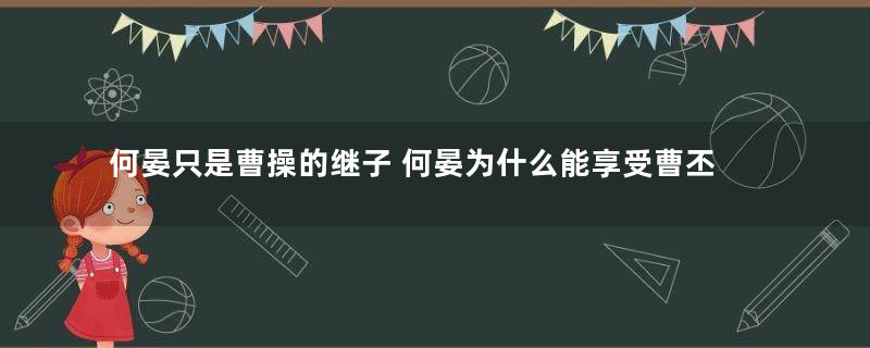 何晏只是曹操的继子 何晏为什么能享受曹丕一样的待遇